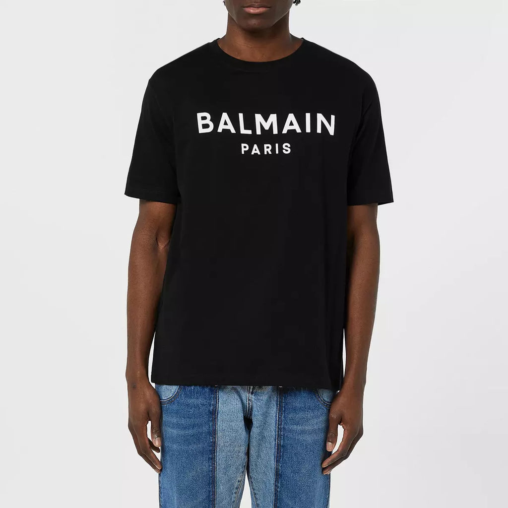 Balmain Logo Print Organic Cotton Jersey T-Shirt – Charming