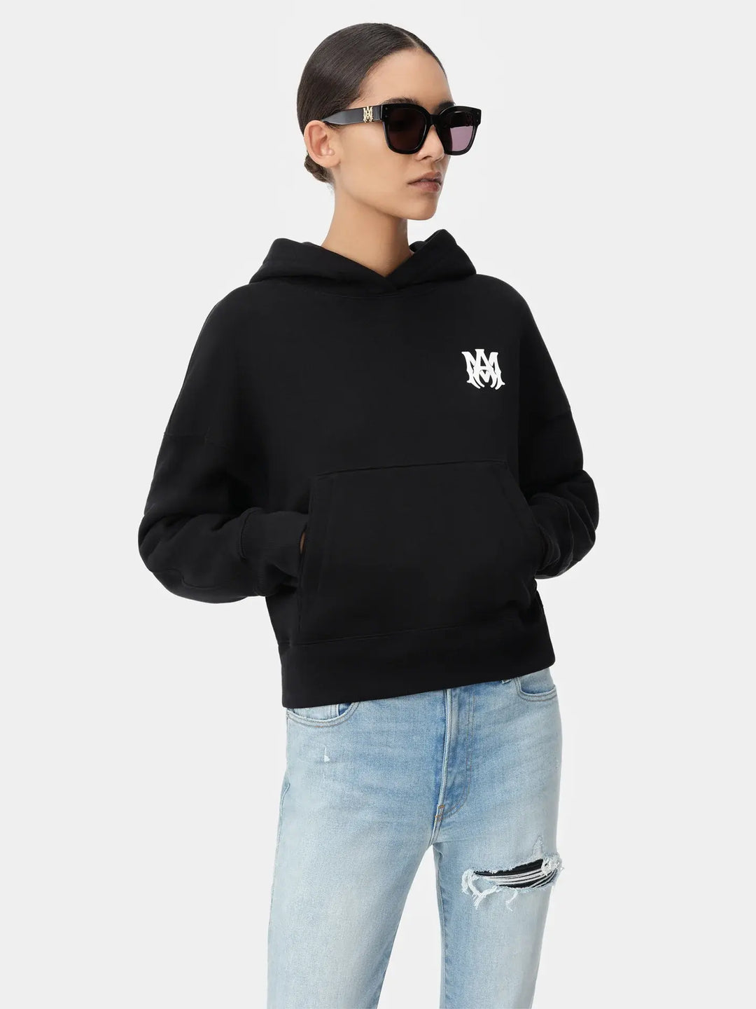 AMIRI Black Logo Hoodie - Stylish Women's Streetwear for